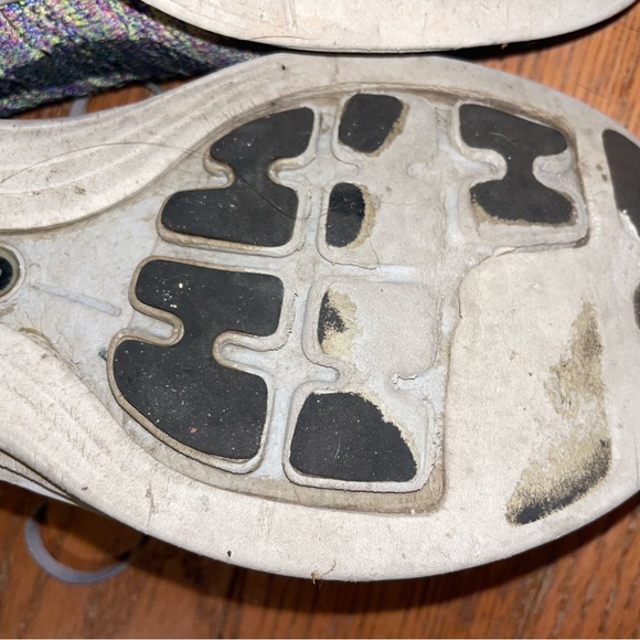 Nike Flyknit Lunar 1 Size 7.5 Wolf Grey Multicolor Lunarlon Running Shoes - Picture 5 of 6